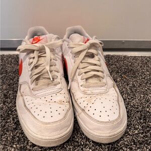 Nike White and Orange Athletic Shoes